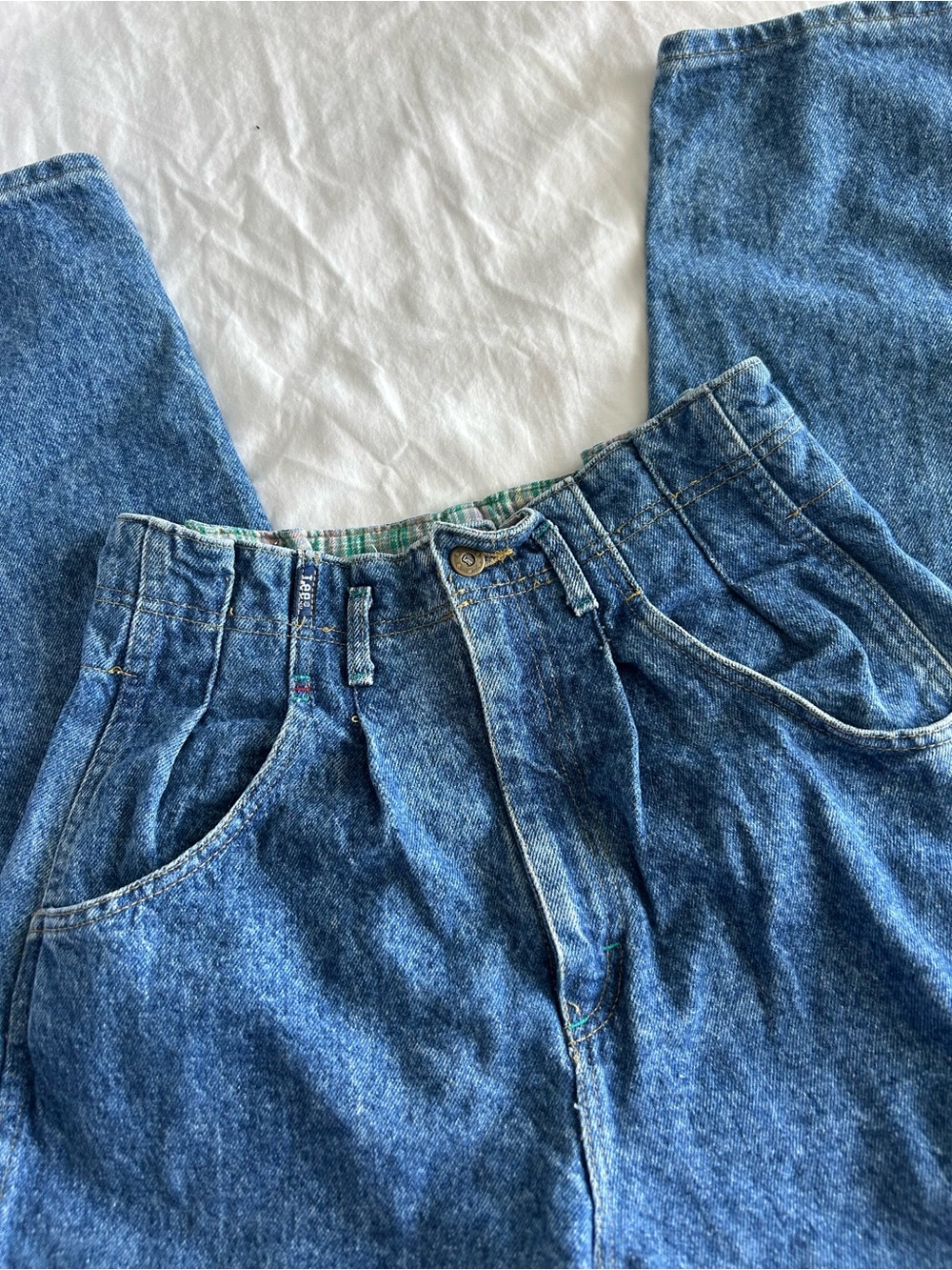 Lee Vintage High-Waist Blue Women's Paperbag Jeans - Picture 2 of 13